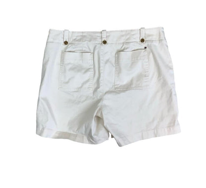VTG 90s y2k ' TOMMY HILFIGER' WHITE LOW-RISE SUMMER CARGO BEACH SHORTS M 12 14