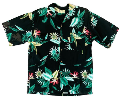 VTG GLOVE HOUSE HAWAIIAN MADE ALOHA SHIRT COTTON TIKI ROCKABILLY HAWAII LARGE