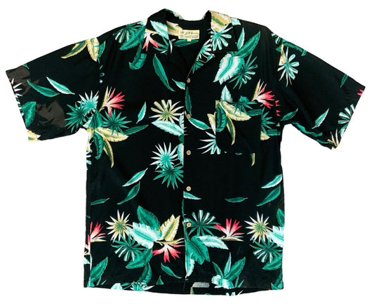 VTG GLOVE HOUSE HAWAIIAN MADE ALOHA SHIRT COTTON TIKI ROCKABILLY HAWAII LARGE