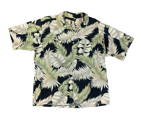 VTG TORI RICHARD HAWAIIAN MADE ALOHA SHIRT COTTON TIKI ROCKABILLY LARGE