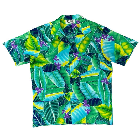 VTG HILO HATTIIE HAWAIIAN MADE ALOHA SHIRT COTTON TIKI ROCKABILLY HAWAII MEDIUM