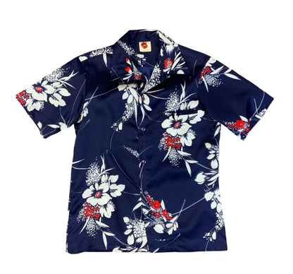 VTG 70s HOLO HOLO HAWAIIAN MADE ALOHA SHIRT TIKI ROCKABILLY HAWAII SMALL