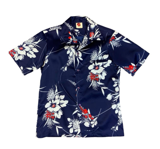 VTG 70s HOLO HOLO HAWAIIAN MADE ALOHA SHIRT TIKI ROCKABILLY HAWAII SMALL