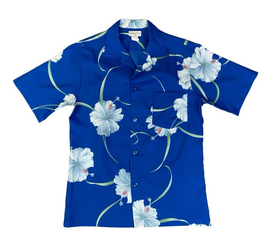VTG SUN MARI FASHIONS HAWAIIAN MADE ALOHA POLY TIKI ROCKABILLY SURF SHIRT MEDIUM