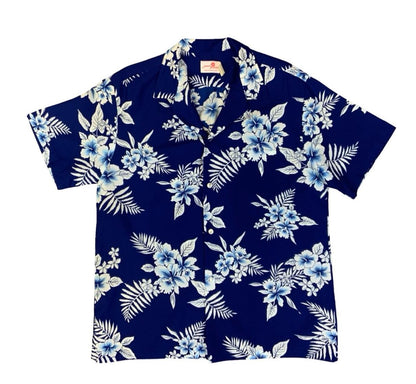 VTG ISLAND FASHIONS HAWAIIAN MADE ALOHA SHIRT POLYESTER TIKI ROCKABILLY LARGE