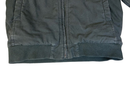 VTG LADIES CARHARTT HEAVY DUCK CANVAS QUILT LINED WORKWEAR JACKET BLACK L