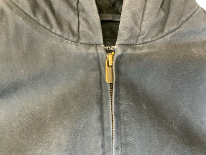 VTG LADIES CARHARTT HEAVY DUCK CANVAS QUILT LINED WORKWEAR JACKET BLACK L