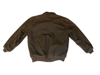 VTG CARHARTT HEAVY DUCK CANVAS WORKWEAR JACKET BROWN AMERICAN TIRE & AUTO 2XL