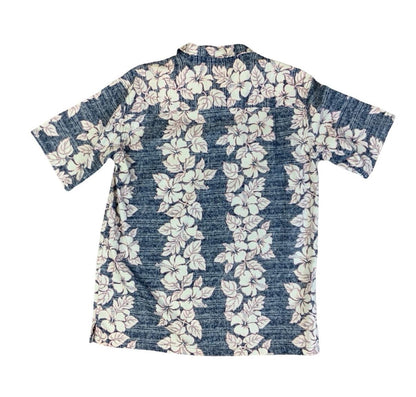 VTG PIKO HAWAII MADE REVERSE BARK CLOTH ALOHA SHIRT TIKI ROCKABILLY SURF MEDIUM