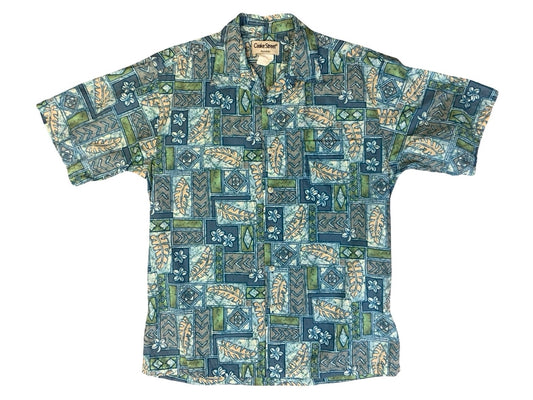 VTG COOKE STREET HAWAIIAN MADE ALOHA SHIRT COTTON TIKI ROCKABILLY SURF MEDIUM