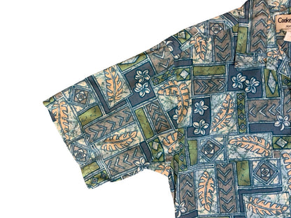 VTG COOKE STREET HAWAIIAN MADE ALOHA SHIRT COTTON TIKI ROCKABILLY SURF MEDIUM