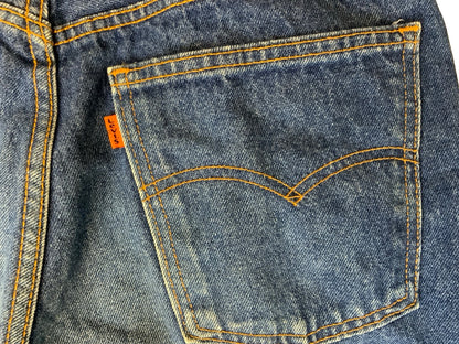 VTG EARLY 80s LEVIS 615 MENS ORANGE TAB HEAVYWEIGHT DENIM JEANS 34” W 34” L