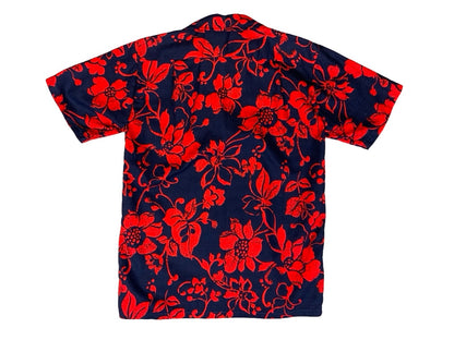 VTG HIBIA BARK CLOTH HAWAIIAN MADE ALOHA SHIRT TIKI ROCKABILLY SMALL