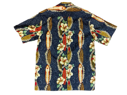 VTG ALOHA REPUBLIC HAWAIIAN MADE ALOHA SHIRT COTTON TIKI ROCKABILLY HAWAII LARGE