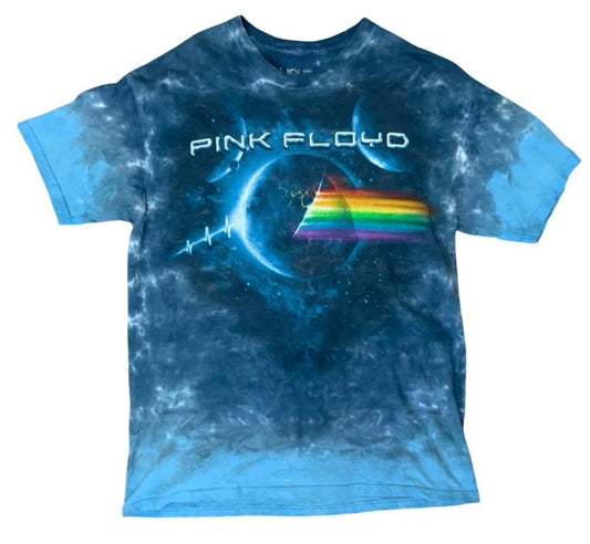 VTG LIQUID BLUE PINK FLOYD PULSE EXPLOSION TIE DYE BAND T SHIRT PROG ROCK M