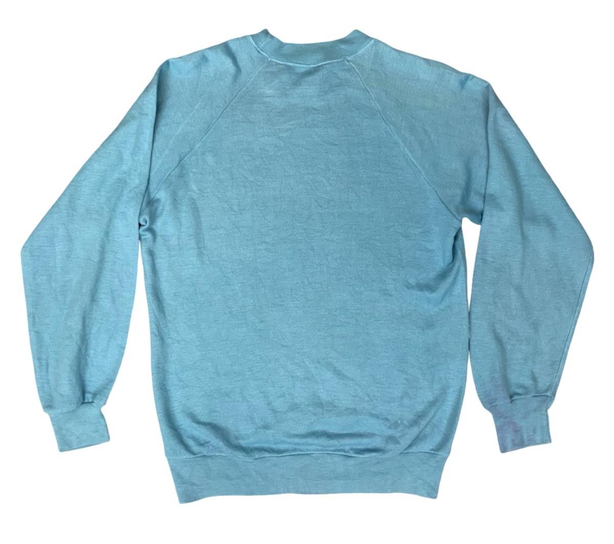 VTG 1970s PINK PANTHER AMERICAN FOOTBALL SWEATSHIRT REVERSE WEAVE  BLUE SMALL