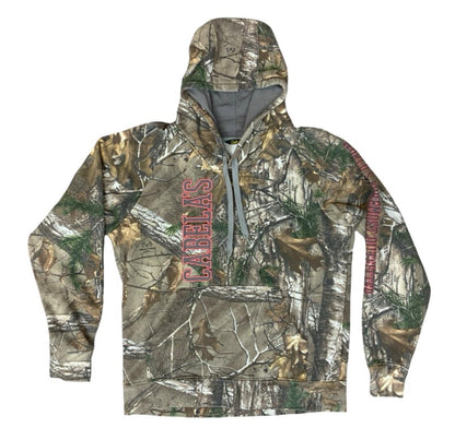 VTG USA CABELAS REALTREE CAMOUFLAGE HOODIE HOODED SWEATSHIRT LARGE
