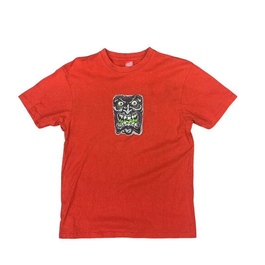 SANTA CRUZ SKATEBOARDS SKATING SURFING HAWAII TIKI RED GRAPHIC TEE MEDIUM