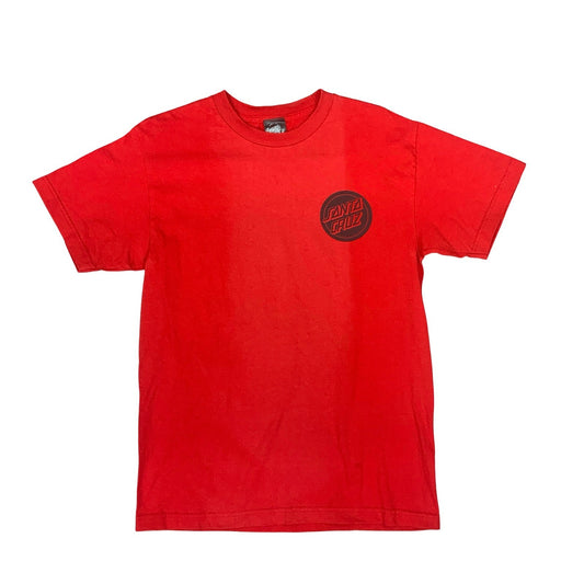 Y2K SANTA CRUZ SKATEBOARDS SKATING SURFING RED GRAPHIC TEE MEDIUM