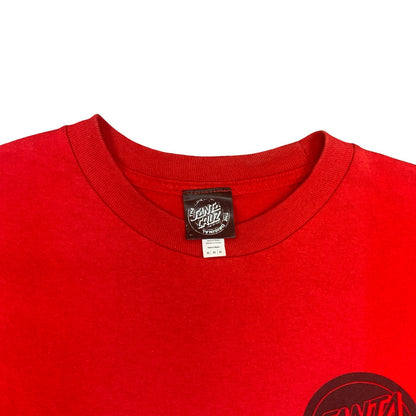 Y2K SANTA CRUZ SKATEBOARDS SKATING SURFING RED GRAPHIC TEE MEDIUM