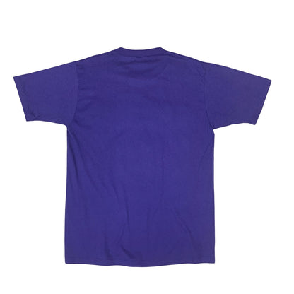 VTG 1991 JERZEES NEW YORK CITY USA PURPLE SINGLE STITCH GRAPHIC TEE LARGE