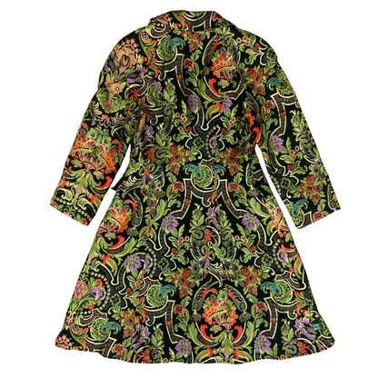 90s 'CHRISTIAN LACROIX' COUTURE COLOURFUL EMBROIDERED EVENING COAT UK 8