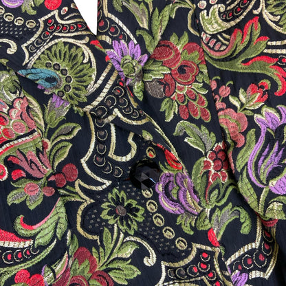 90s 'CHRISTIAN LACROIX' COUTURE COLOURFUL EMBROIDERED EVENING COAT UK 8