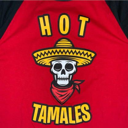 MVTG 'CHAMPION' DEADSTOCK 'CUSTOM INK' RED BLACK HOT TAMALES GRAPHIC T-SHIRT M