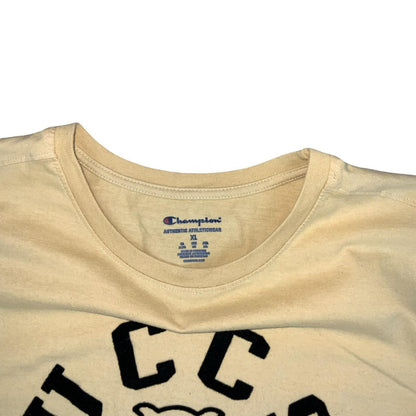 UCCS 'CHAMPION' AUTHENTIC MOUNTAIN LIONS YELLOW LONG SLEEVED SWEATSHIRT TEE XL