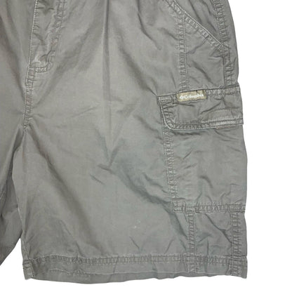 90s 'COLUMBIA' SPORTSWEAR KHAKI GREEN GREY CARGO COMBAT STREETWEAR SHORTS 33W