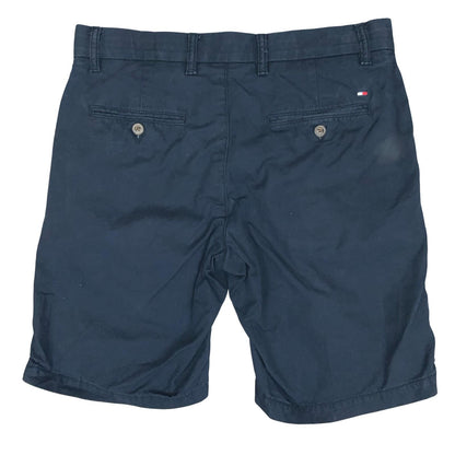 VTG 90s 00s 'TOMMY HILFIGER' BROOKLYN COTTON NAVY BLUE PREPPY CHINO SHORTS SMALL