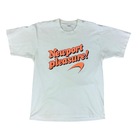 VTG 90s NEWPORT PLEASURE SINGLE STITCH T SHIRT SINGLESTITCH WHITE S