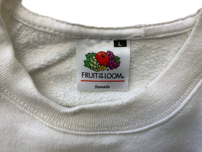 VTG VESPA FARO BASSO SCOOTER WHITE SWEATSHIRT FRUIT OF THE LOOM MOD L 40”