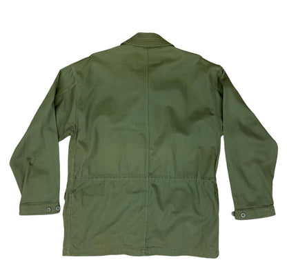 VTG USN US NAVY WILKER IND HEAVY COTTON TWILL 3 POCKET DECK JACKET TALON ZIP S