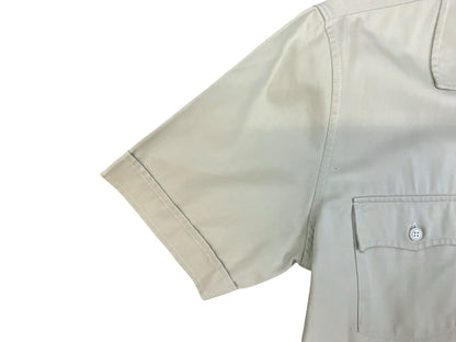 VTG LEVIS BLACK & GOLD TAB STA-PREST BEIGE SHORT SLEEVE COTTON SAFARI SHIRT