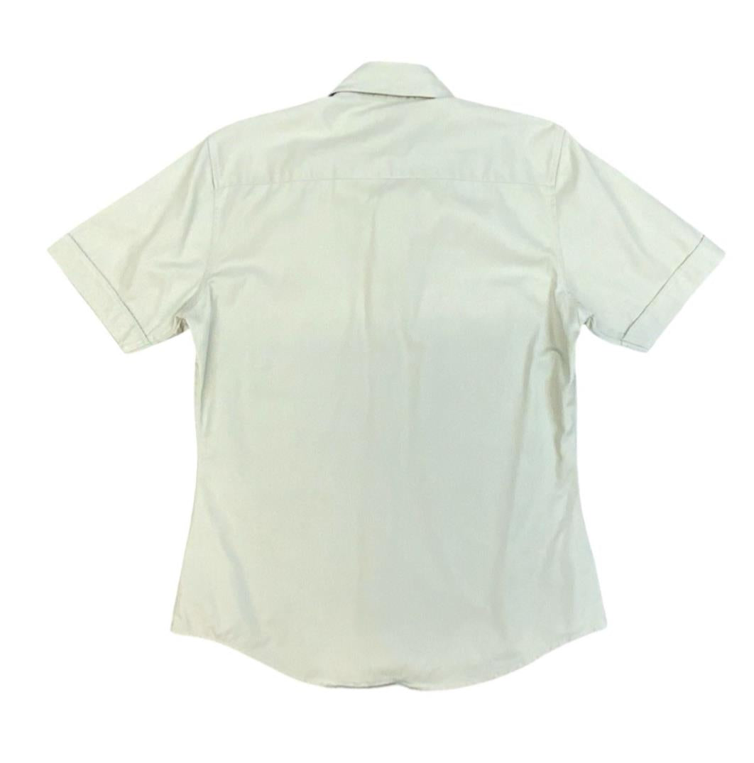 VTG LEVIS BLACK & GOLD TAB STA-PREST BEIGE SHORT SLEEVE COTTON SAFARI SHIRT