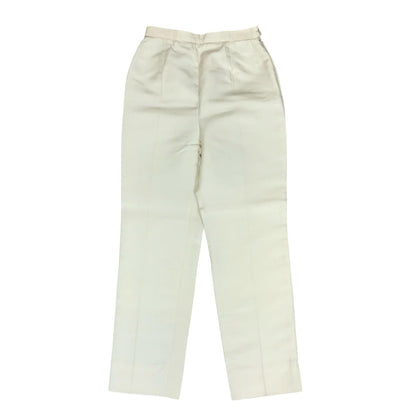 VTG 90s 'DOLCE & GABBANA' OFF-WHITE LUXURY ITALIAN COTTON SILK 3/4 TROUSERS XS