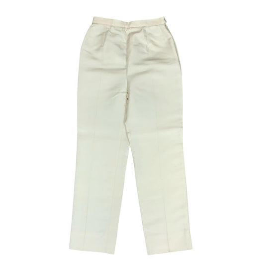 VTG 90s 'DOLCE & GABBANA' OFF-WHITE LUXURY ITALIAN COTTON SILK 3/4 TROUSERS XS