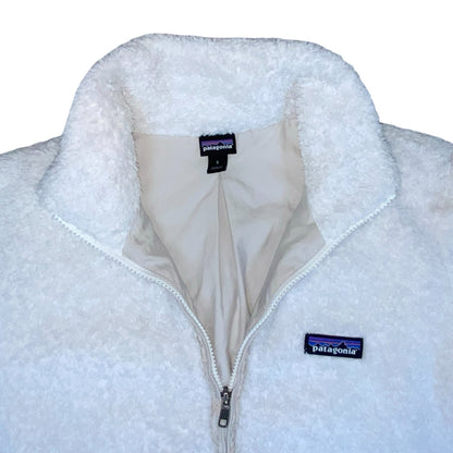 VTG 90s 'PATAGONIA' WHITE TEDDY FLEECE ZIP-UP FULLY LINED HIKING JACKET S 8/10