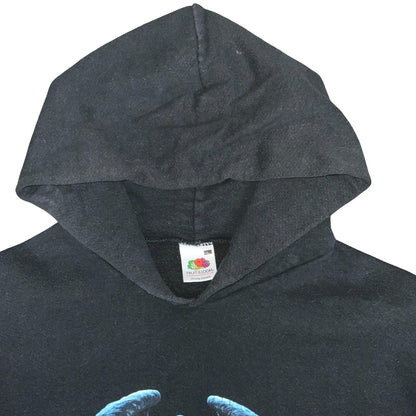 VTG 00s FRUIT OF THE LOOM 'BLIND GUARDIAN' BLACK REAPER GRAPHIC METAL HOODIE M/L