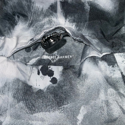 90s 'NIKE' DRI-FIT GREY WHITE TIE-DYE PULL-OVER WINDBREAKER RAINCOAT JACKET XL
