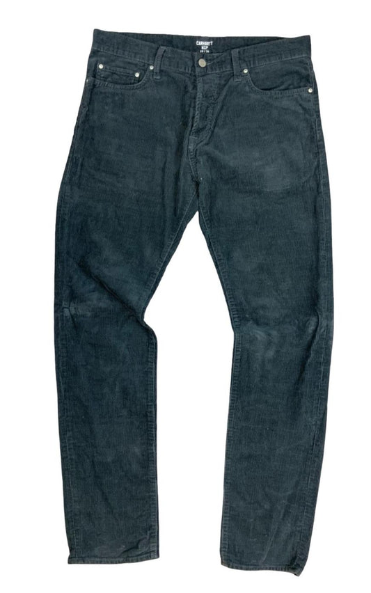 CARHARTT WIP KLONDIKE PANT GREY CORDUROY JEANS TROUSERS 33W 34L