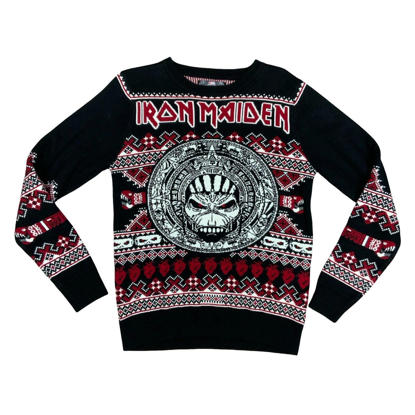 Iron Maiden EMP Knitted Holiday Sweater Christmas Jumper Heavy Metal Medium