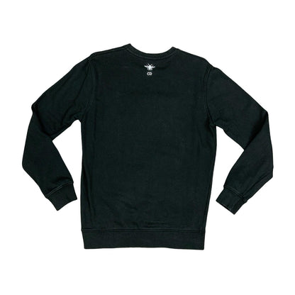 Y2K Designer Christian Dior Black Crewneck Sweater Jumper Dior Spell-Out Medium