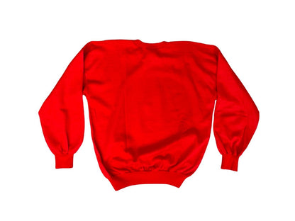 VTG 1970s ITALIAN SNOOPY PEANUTS REVERSE WEAVE POCKET SWEATSHIRT RED LARGE