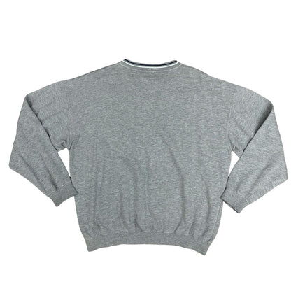 Y2K Fred Perry Grey Sweater Jumper Crewneck Pull-Over Casual Retro Extra Large