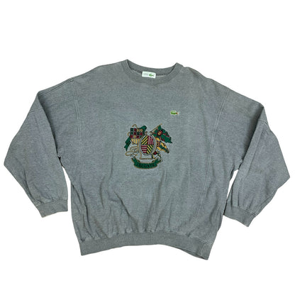 Vintage 90s Lacoste Chemise Embroidered Crest Sweater Jumper Crewneck Large