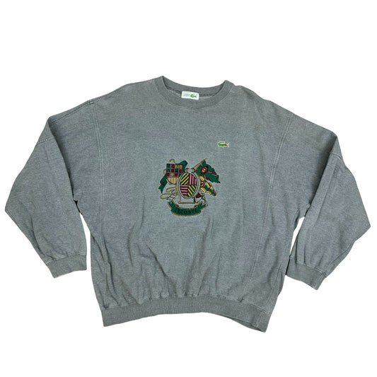 Vintage 90s Lacoste Chemise Embroidered Crest Sweater Jumper Crewneck Large
