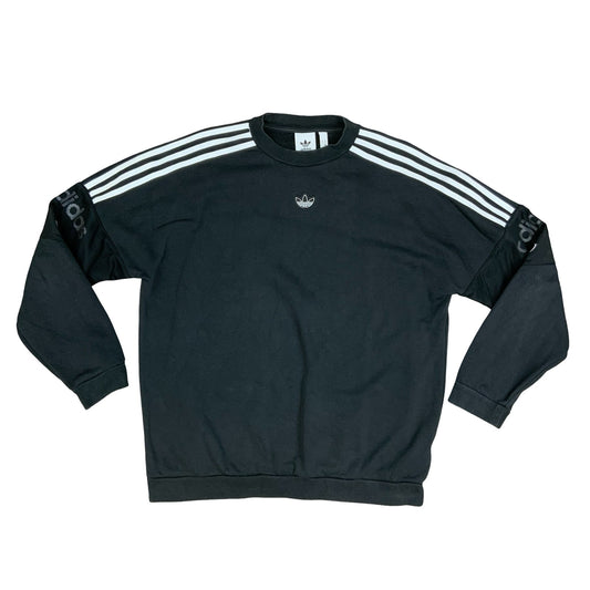 Adidas Originals Trefoil Logo Black Sweater Crewneck Jumper Medium