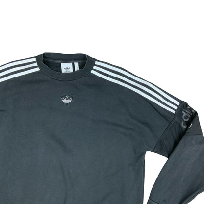 Adidas Originals Trefoil Logo Black Sweater Crewneck Jumper Medium